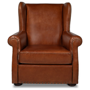 London Dry Leather Club Chair