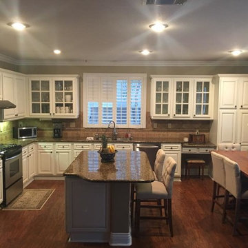 Kitchen refinish swiss coffee with antique highlight