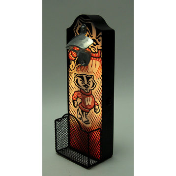 University of Wisconsin Badgers LED Lighted Bottle Opener With Cap Catcher