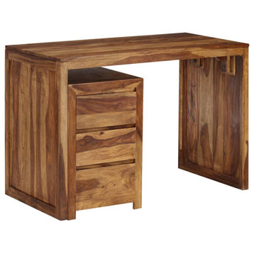 vidaXL Solid Sheesham Wood Writing Table Wooden Computer Desk Office Furniture