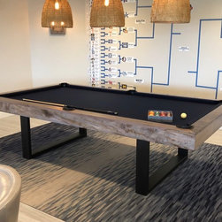 Custom Metal Square Legged Pool Table - Game Tables