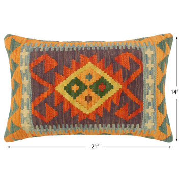 Turkish Tribal Burt Hand Woven Kilim Pillow