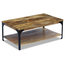 vidaXL Coffee Table in Mango Wood With Shelf, 100x60x38 cm