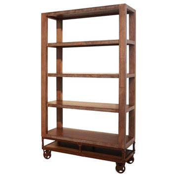 Greenview Forged Iron Base Bookcase - 70"H