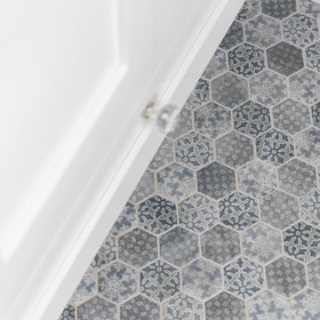 Upscale Maritime in Mystic Guest Bathroom