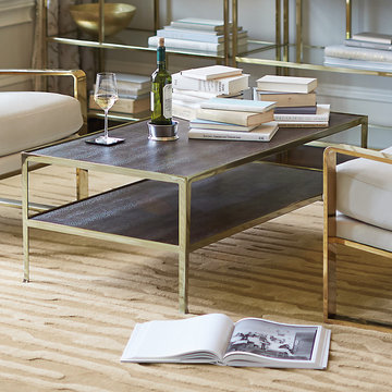 Jet Set Leather Cocktail Table