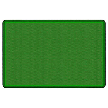 Flagship Carpets FE153-32A 5'10"x8'4" All Over Weave Green Educational Rug