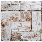 Dundee Deco - White Logs 3D Wall Panels, Set of 5, Covers 25.6 Sq Ft - Dundee Deco's 3D Falkirk Retro are lightweight 3D wall panels that work together through an automatic pattern repeat to create large-scale dimensional walls of any size and shape. Dundee Deco brings a flowing, soothing texture with a touch of luxury. Wall panels work in multiples to create a continuous, uninterrupted dimensional sculptural wall. You can cover an existing wall with wall tiles or disguise wallpaper or paneled wall. These modern wall tiles create a sculptural and continuous dimensional surface to any room setting through patterning. Dundee Deco tile creates a modern seamless pattern on a feature wall or art piece.