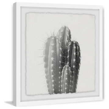 "Four Cacti" Framed Painting Print, 18"x18"