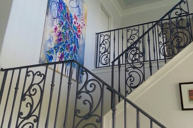 Inspiration for a contemporary staircase remodel in Austin
