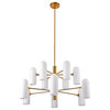 White Glass Maximalist Chandelier, Liang and Eimil Pawson