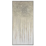 Elk Home - Elk Home Vesper - 60.04" Wall Decor, Gold/White Finish - This abstract canvas is textured in style and featVesper 60.04" Wall D Gold/White