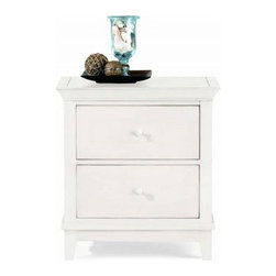 American Drew 181-420W Drawer Night Stand - White Sterling Pointe - Nightstands And Bedside Tables