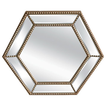 Burlington Beaded Hexagonal Mirror