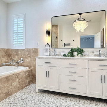 ✨ Cape Cod Coastal Bathroom Retreat ✨