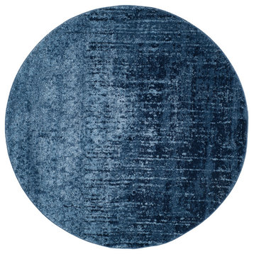 Safavieh Retro Collection RET2770 Rug, Light Blue/Blue, 6' Round