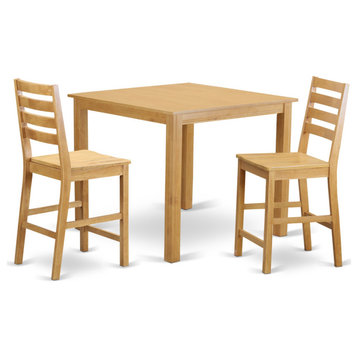 3-Piece Pub Table Set, Counter Height Table and 2 Dining Chairs.
