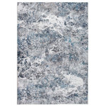 KAS - KAS Roxy 2804 Gray/Blue Galaxy Area Rug, 6'x9' - Super soft and luxurious, Roxy is our coziest collection yet. Plush, faux fur rugs feature trendy prints of blues and neutrals that make a stylish and welcoming addition to any room. These rugs are machine-woven of the softest polyester in China with a thin pile height.