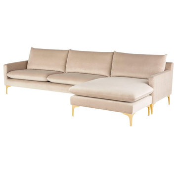 Nuevo Furniture Anders Sectional Sofa in Beige