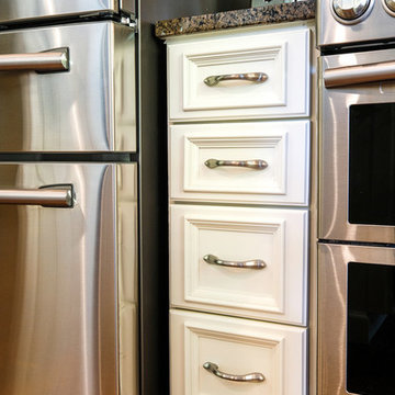 Dover White New Doors Built Kitchen Remodel