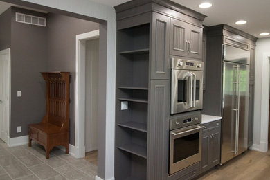 Country home design photo in New York