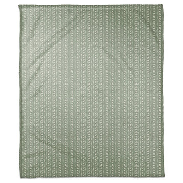 Green Tribal Pattern 50"x60" Fleece Blanket