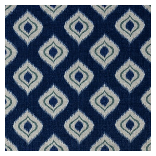 Denim Blue Contemporary Print Upholstery Fabric - Mediterranean -  Upholstery Fabric - by KOVI Upholstery Fabrics