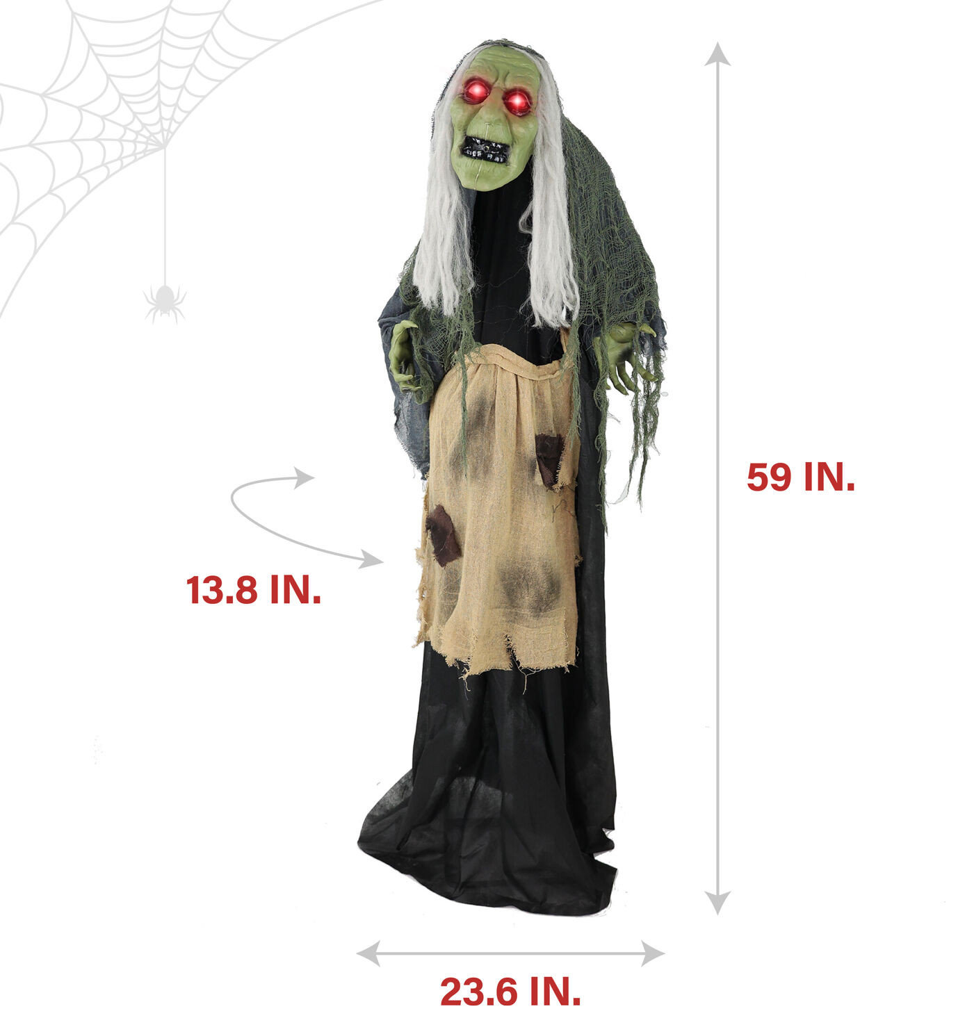 Lifesize Animatronic Witch, Lights and Sound