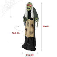 Lifesize Animatronic Witch, Lights and Sound