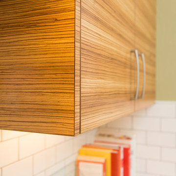 Modern Zebrawood Cottage Kitchen
