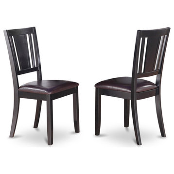 Set of 2 Dudley Dining Chair, Black Finish