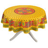 Tournesol Red, Yellow French Provencal Tablecloth, Round