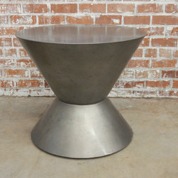 Sculpted Steel End Tables - Coffee And Accent Tables