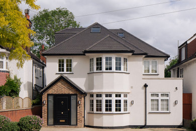 Contemporary house exterior in Hertfordshire.