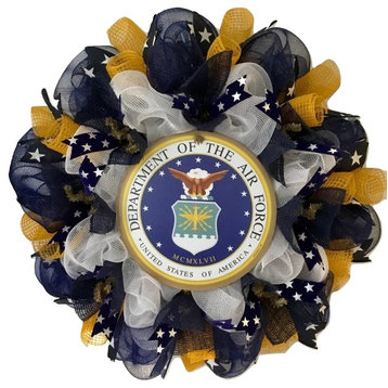 United States Air Force Handmade Deco Mesh Wreath