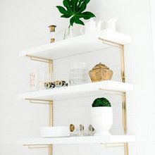 Kitchen exposed shelves