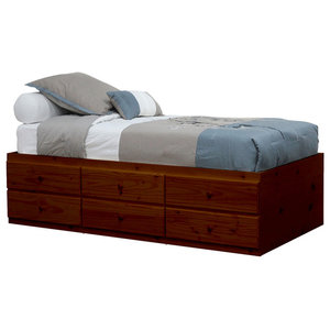 In Stock Twin Storage Bed 6 Drawers Contemporary Platform Beds By Gothic Furniture Houzz