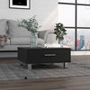 DEPOT E-SHOP Athens Coffee Table with Drawer, Black
