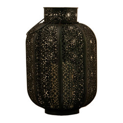 Smart Solar - Smart Solar Cadiz 14" H Lantern With Weathered Brown finish - Candleholders