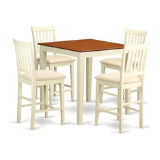 5-Piece Counter Height Pub Set, Counter Height Table And 4 Kitchen Dining Chairs