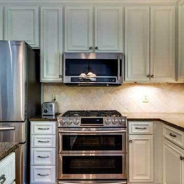 Dover White New Doors Built Kitchen Remodel