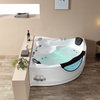 Empava Acrylic Whirlpool Corner Bathtub Luxury 2 Person Soaking Massage, 59"