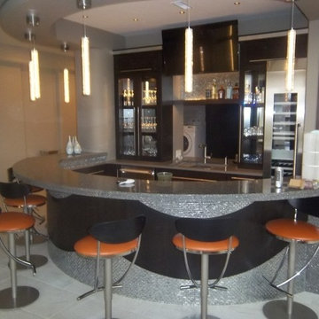Lower Level Family Room and Bar Area