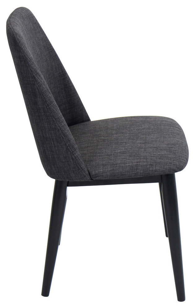 LumiSource Tintori Dining Chairs in Charcoal, Set of 2