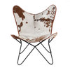 Montreux Iron Butterfly Chair With Leather Seat, Hairon