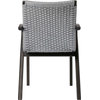 Verge Stacking Dining Chair, Light Gray Cord and Dark Eucalyptus