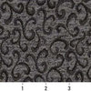 Black And Grey Abstract Scrolls Contract Grade Upholstery Fabric By The Yard