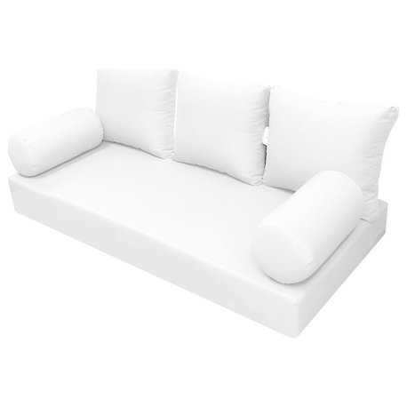 S3 Crib Size 6PC Knife Edge Daybed Mattress Cushion Bolster Complete Set AD106