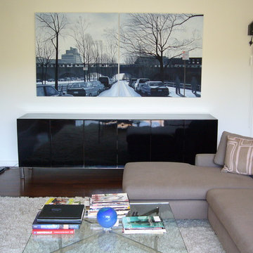 Modern Media Console in High Gloss Lacquer