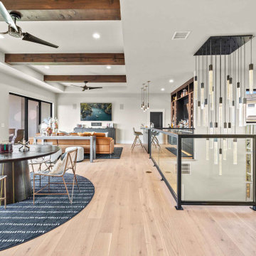 Upstairs Loft with Home Bar and Patio Access